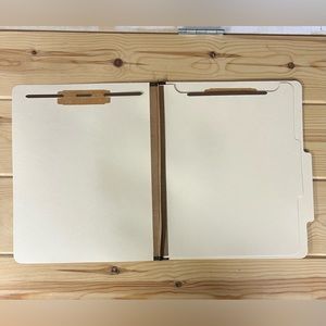 Box of 10 Staples Classification Manila Folders - Letter Size